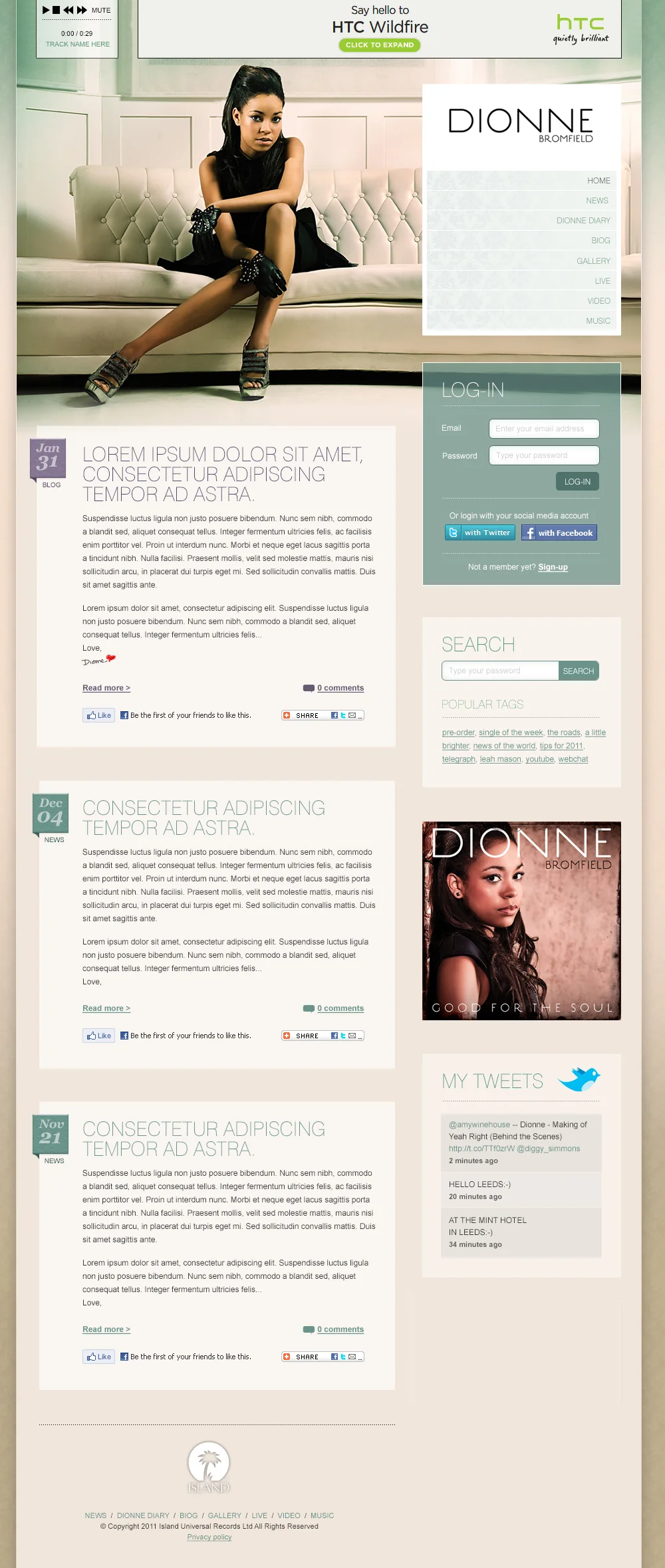 Dionne Bromfield website