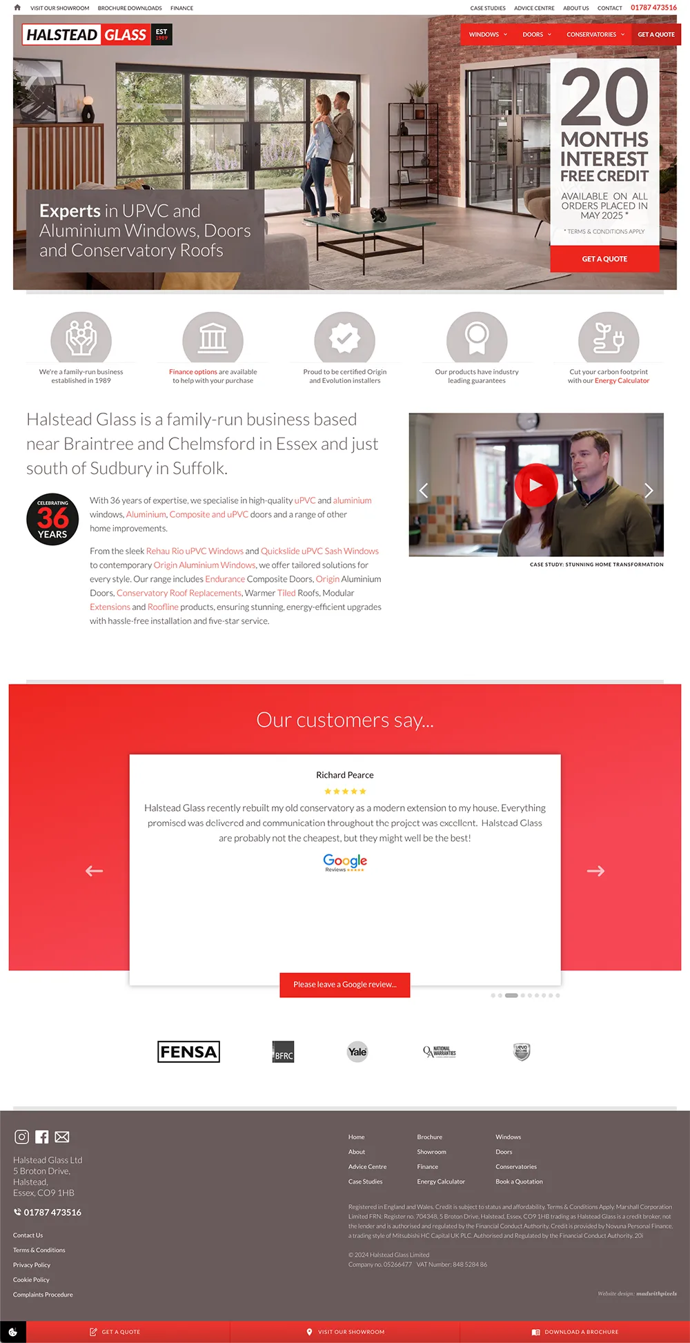 Halstead Glass website