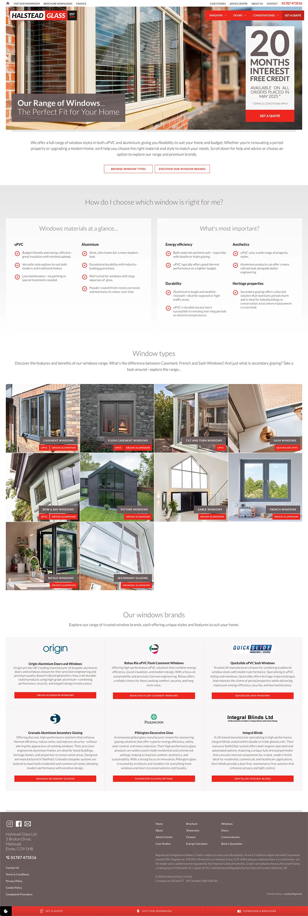 Halstead Glass website