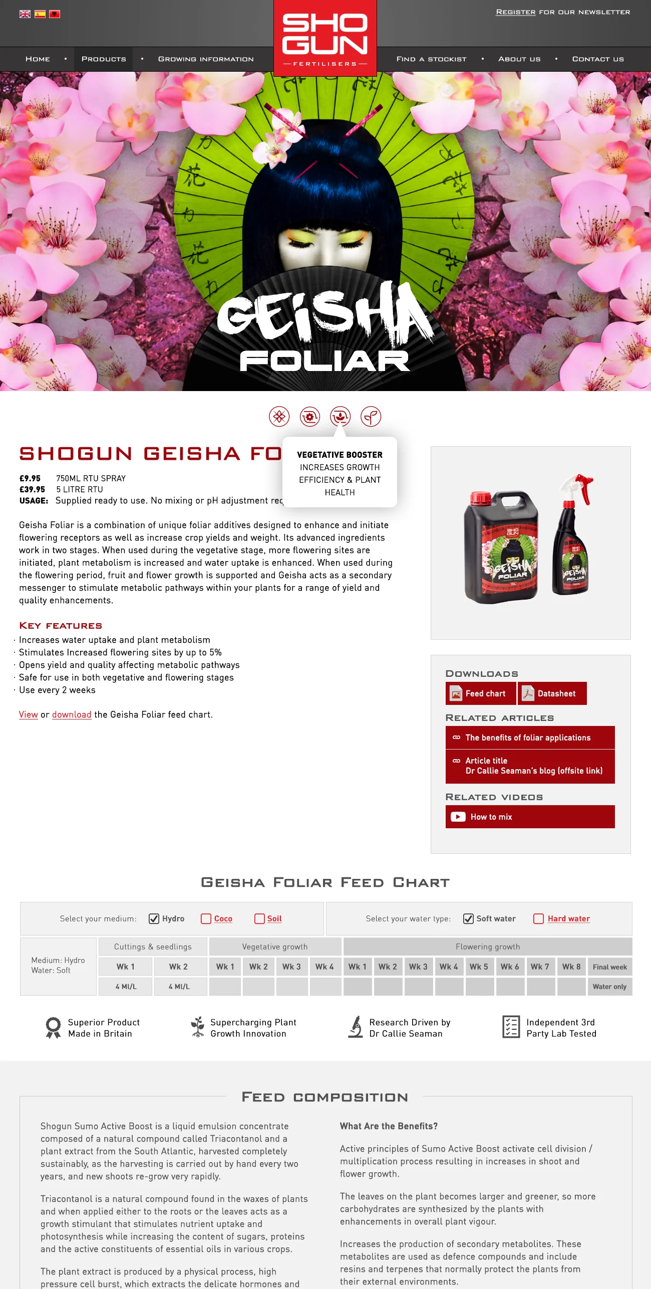 Shogun Fertilisers website